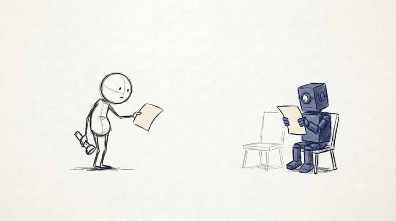 The Human Residual — the Revealer reads the company as a machine reader would