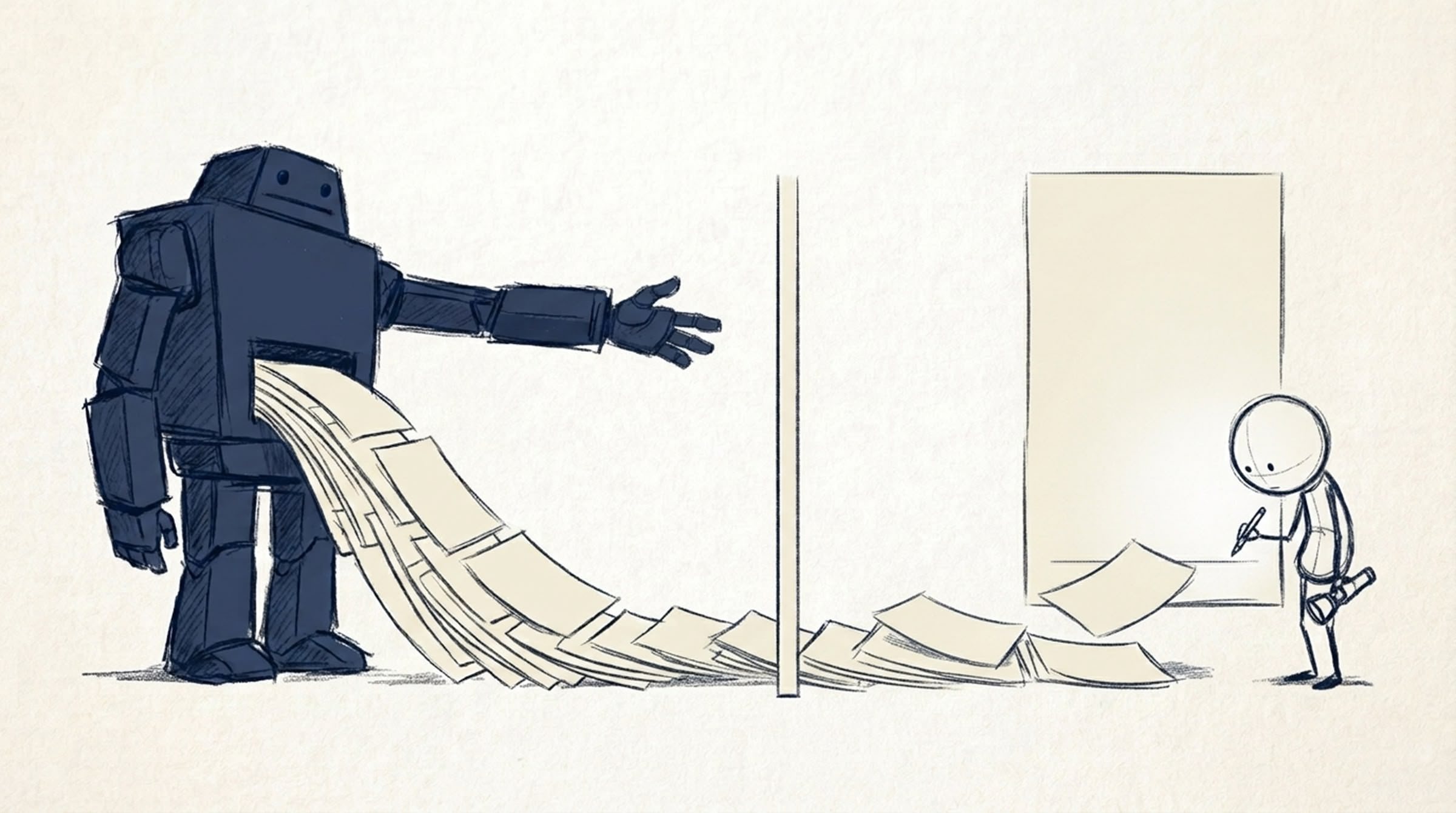 The Human Residual — the Revealer holds the last human signature over the machine's work